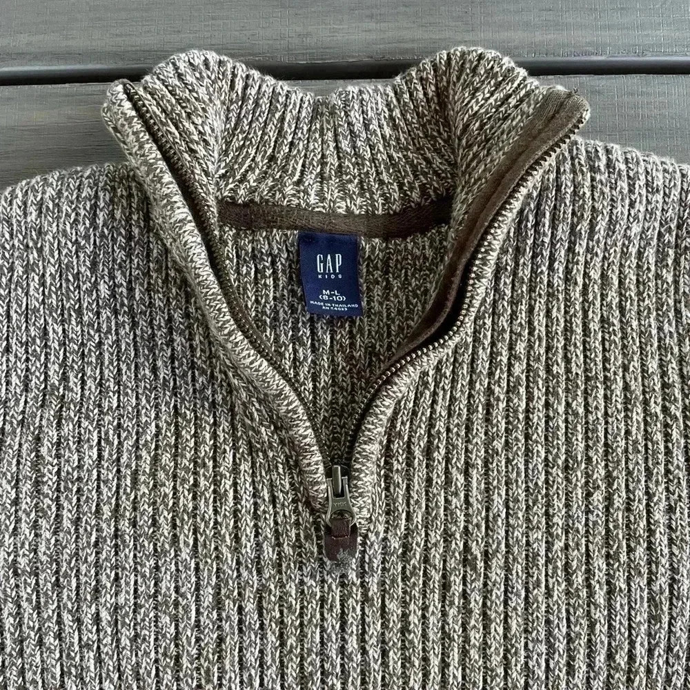 Gap Kids Quarter Zip Pullover Sweater Size M 8-10 - Picture 3 of 4